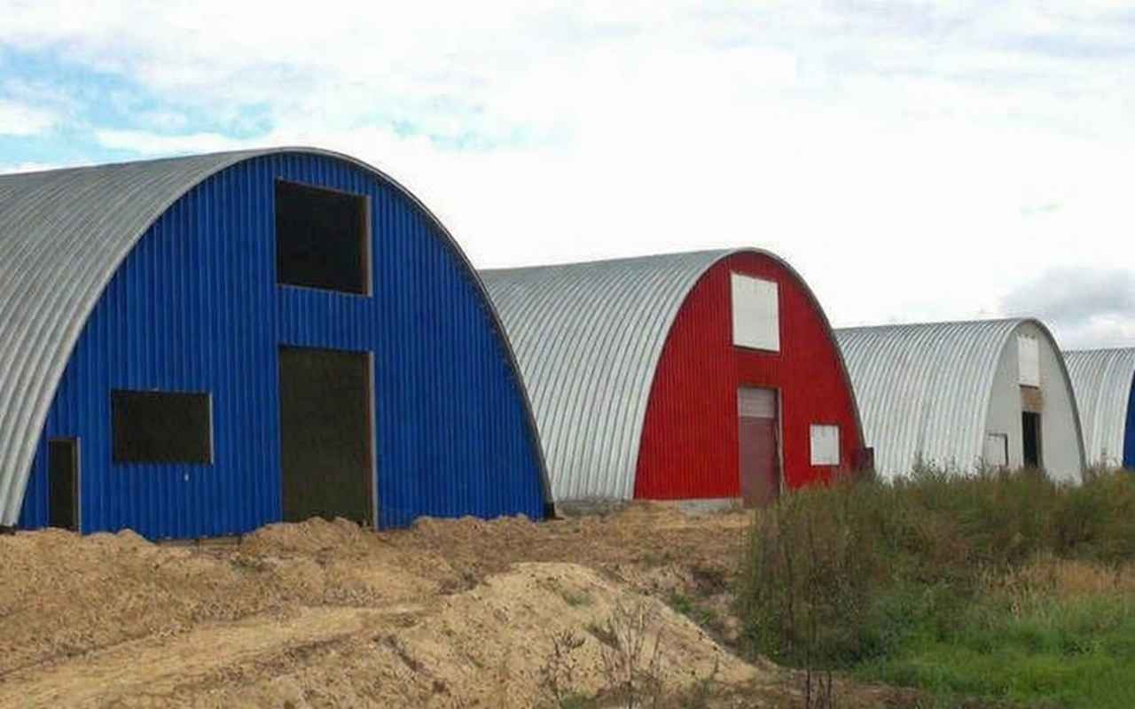 Монтаж арочных сэндвич-панелей